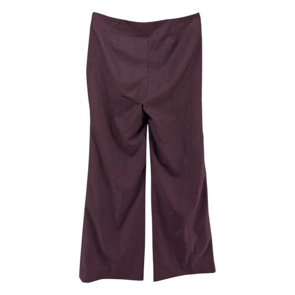 Carlisle Collection Virgin Wool Blend Pants Womens Burgundy Side Zip Lined Sz 10 - Picture 2 of 11